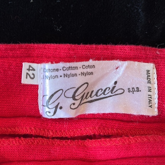 Vintage Early 1970’s Gucci Red Jersey Skirt - Picture 4 of 15